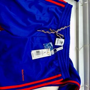Wales Bonner pants blue with orange stripes size large never worn with tags.